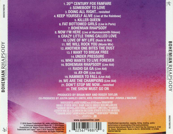 CD Queen ‎– Bohemian Rhapsody (The Original Soundtrack)