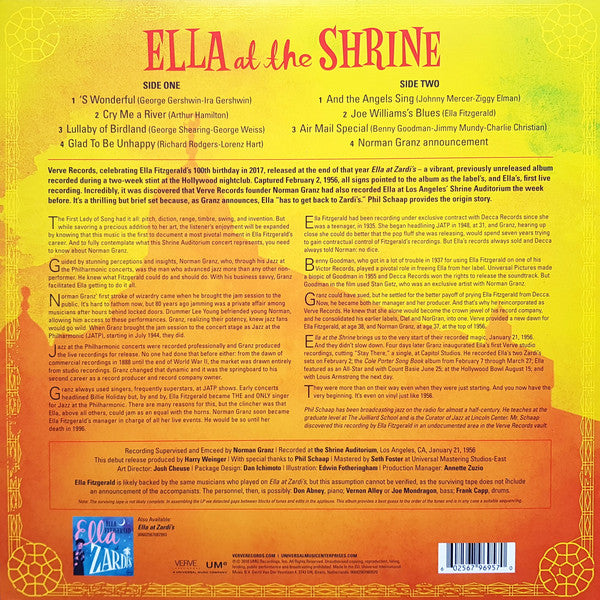 LP Ella Fitzgerald ‎– Ella At The Shrine