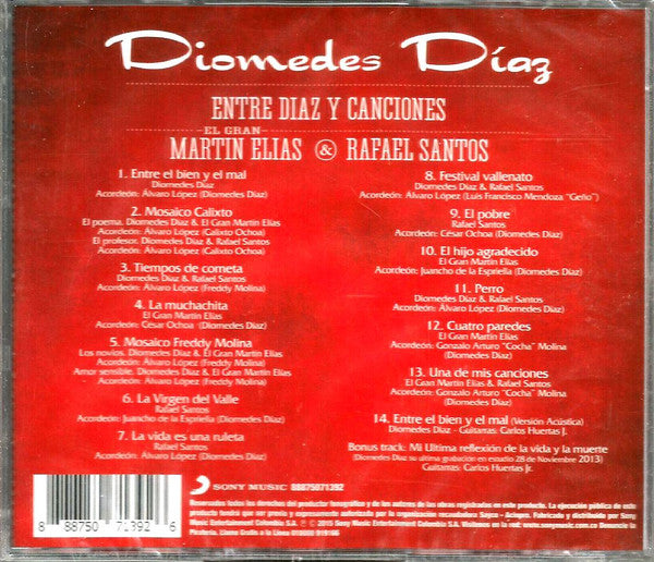 CD Diomedes Díaz, El Gran Martín Elías, Rafael Santos ‎– Entre Díaz Y Canciones
