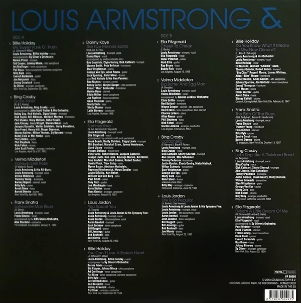 LP Louis Armstrong & Ella Fitzgerald - Frank Sinatra - Billie Holiday - Bing Crosby - Velma Middleton - Danny Kaye (2) - Louis Jordan – Vocal Duets