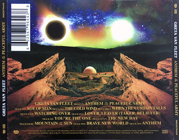 CD Greta Van Fleet ‎– Anthem Of The Peaceful Army