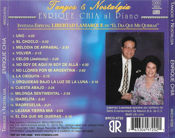 CD Enrique Chia ‎– Tangos Y Nostalgia