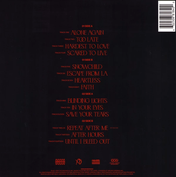 LP X2 The Weeknd – After Hours