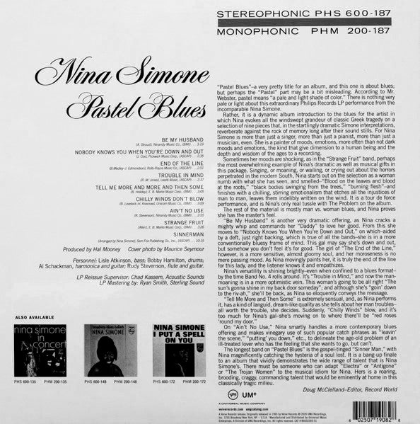 LP Nina Simone – Pastel Blues