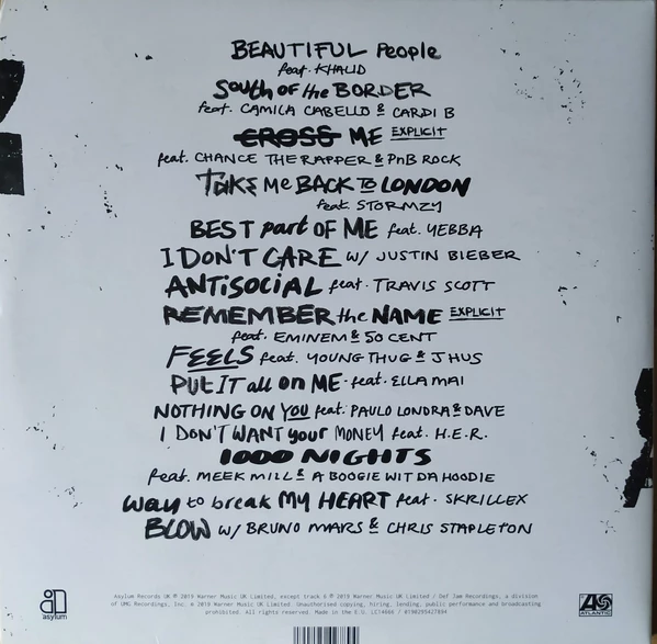 LP X2 Ed Sheeran – No.6 Collaborations Project