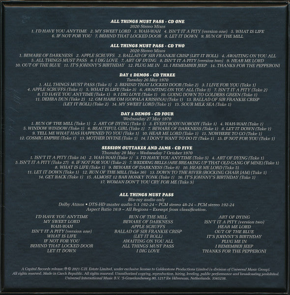 CDX6 George Harrison – All Things Must Pass (50th Anniversary)