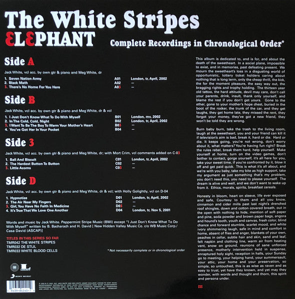 LP X2 The White Stripes – Elephant