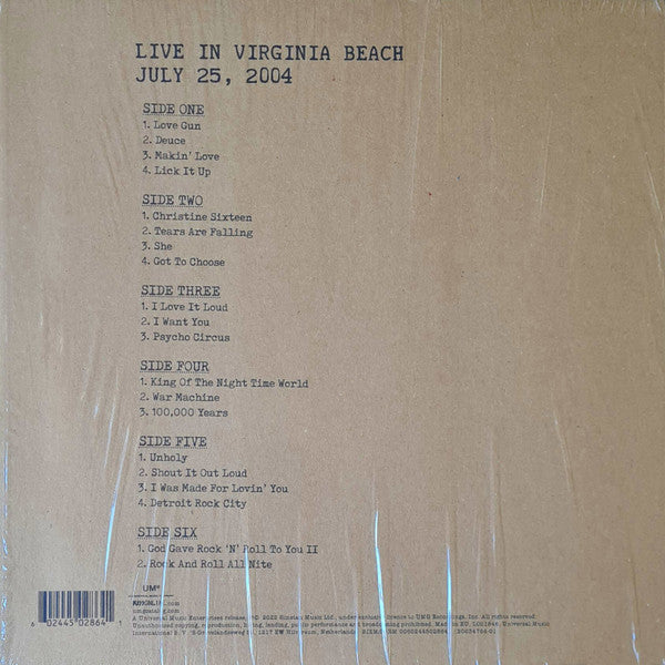 LP X3 Kiss – Off The Soundboard Live In Virginia Beach July 25, 2004