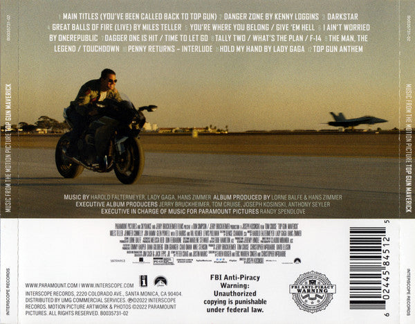 CD Tom Cruise Top Gun: Maverick - Music From The Motion Picture