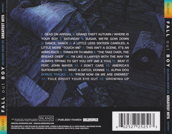 CD Fall Out Boy – Believers Never Die (Greatest Hits)