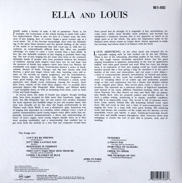 LP Ella Fitzgerald And Louis Armstrong – Ella And Louis