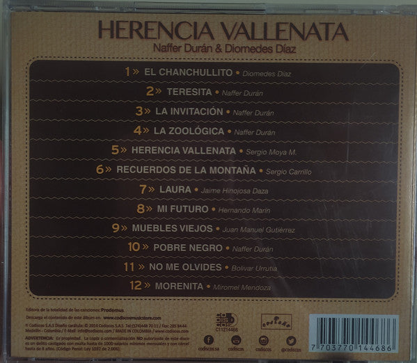 CD Naffer Durán, Diomedes Díaz - Herencia Vallenata