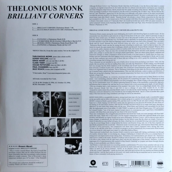 LP Thelonious Monk with Sonny Rollins, Ernie Henry and Clark Terry – Brilliant Corners
