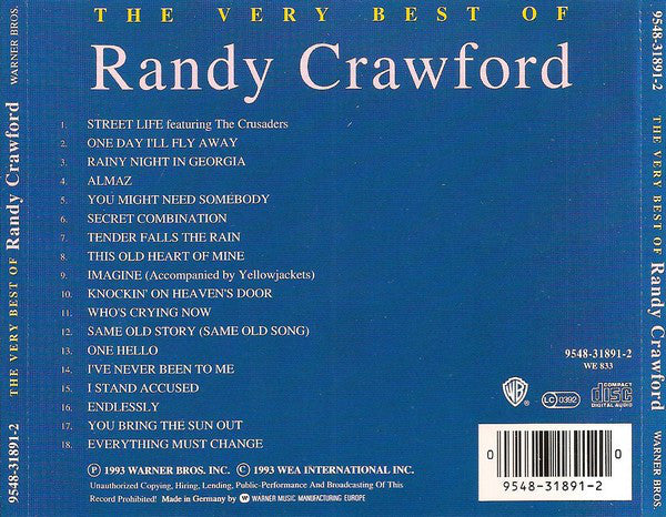 CD Randy Crawford ‎– The Very Best Of Randy Crawford