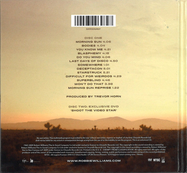 CD + DVD Robbie Williams ‎– Reality Killed The Video Star