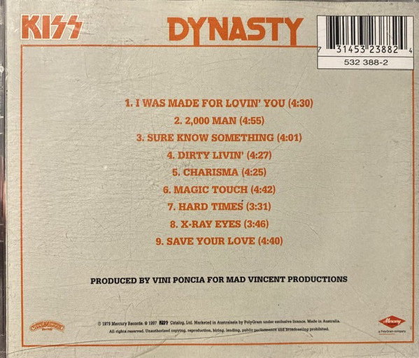 CD Kiss ‎– Dynasty