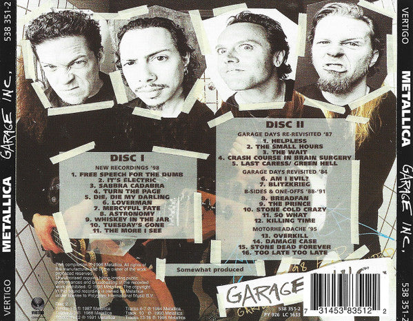 CDX2 Metallica - Garage Inc