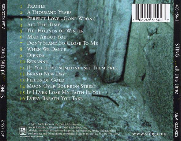 CD Sting ‎– ...All This Time