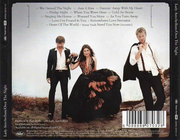 CD Lady Antebellum ‎– Own The Night