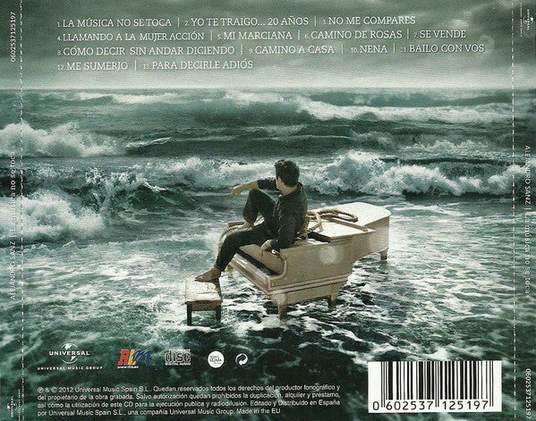 CD Alejandro Sanz ‎– La Música No Se Toca