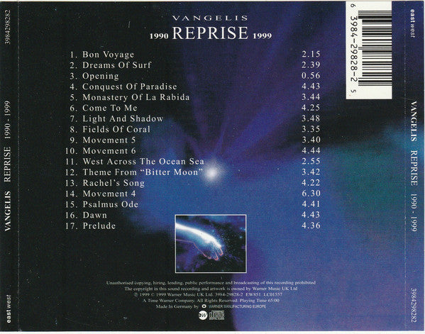 CD Vangelis - Reprise 1990-1999