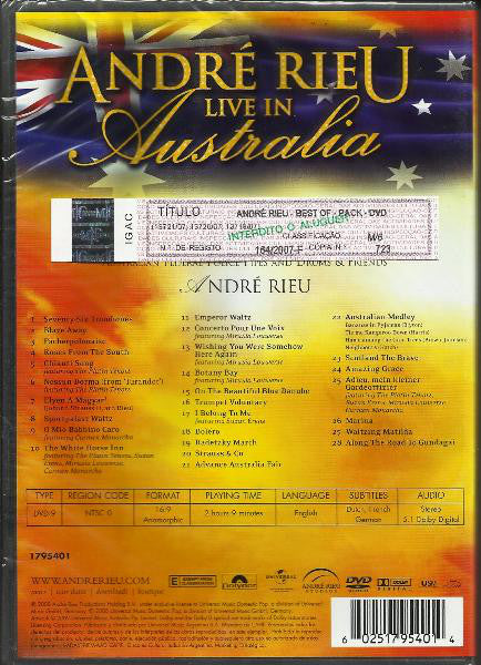 DVD André Rieu ‎– Live In Australia - World Stadium Tour