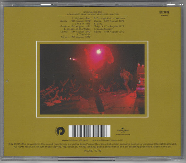 CD Deep Purple ‎– Made In Japan