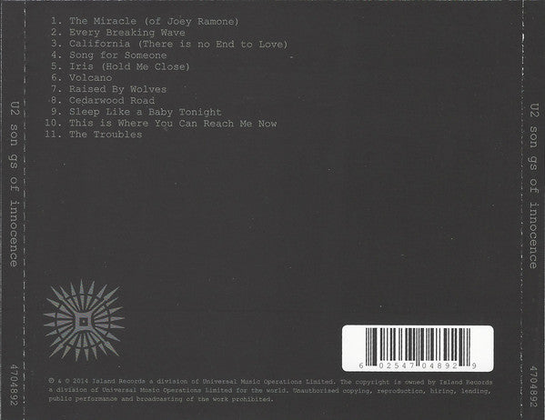 CD U2 – Songs Of Innocence