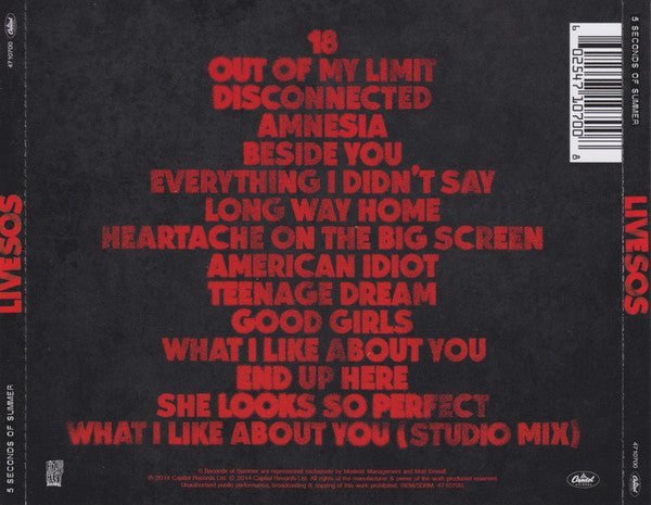 CD 5 Seconds Of Summer – LIVE SOS