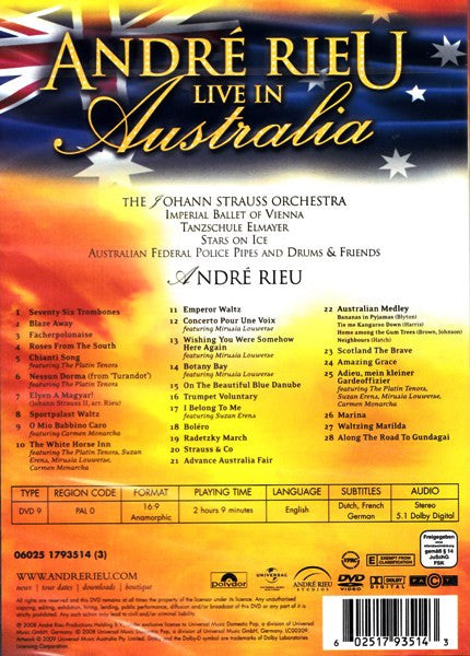 DVD André Rieu - Live In Australia - World Stadium Tour
