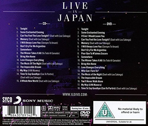 CD+DVD Live In Japan - A Musical Affair