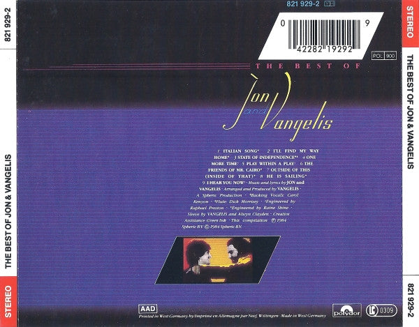 CD Jon And Vangelis - The Best Of Jon And Vangelis