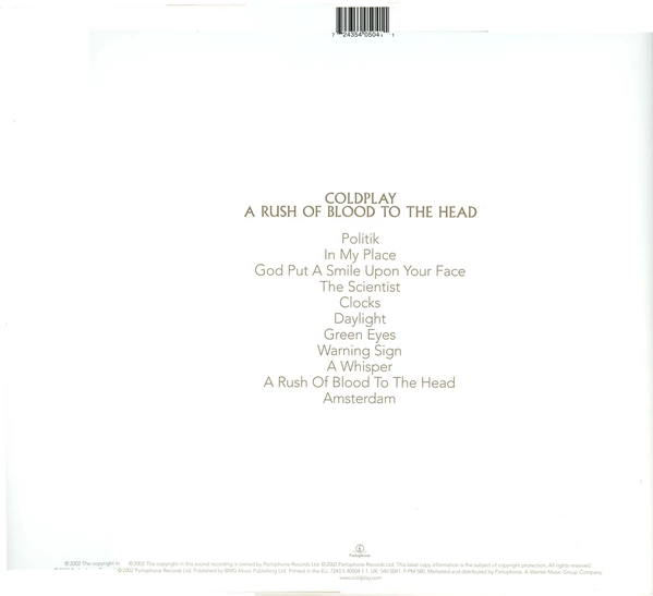 LP Coldplay – A Rush Of Blood To The Head