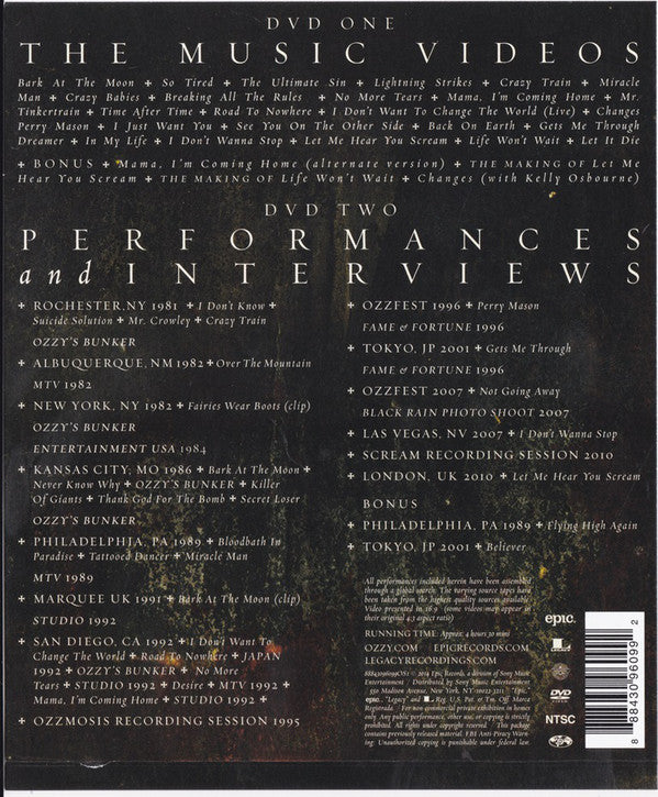 CD + DVD Ozzy Osbourne ‎– Memoirs Of A Madman