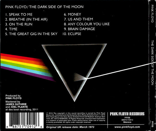 CD  Pink Floyd - The Dark Side Of The Moon