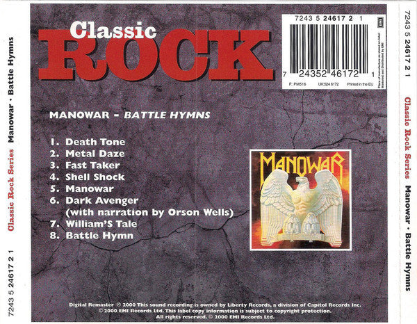 CD Manowar ‎– Battle Hymns