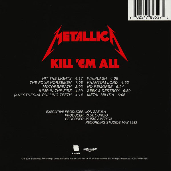 CD  Metallica – Kill 'Em All