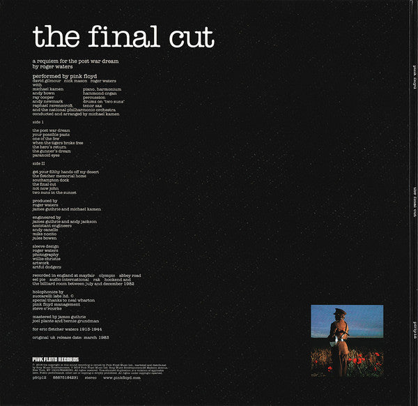 LP Pink Floyd ‎– The Final Cut