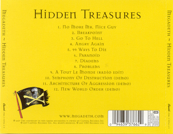 CD Megadeth ‎– Hidden Treasures
