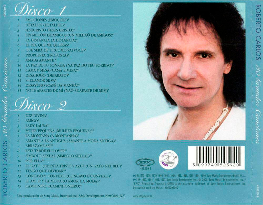 CDX2 Roberto Carlos - 30 Grandes Canciones