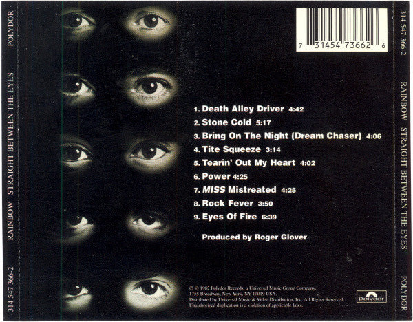 CD Rainbow – Straight Between The Eyes