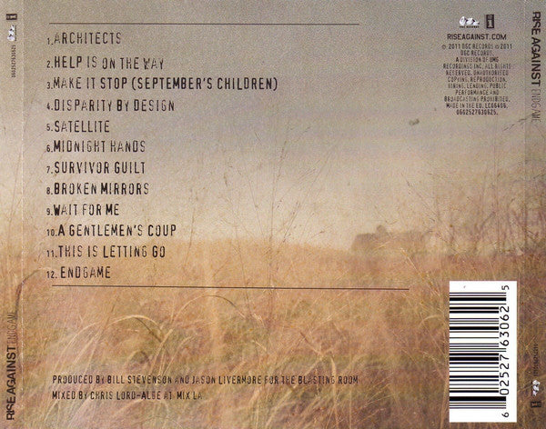 CD Rise Against ‎– Endgame