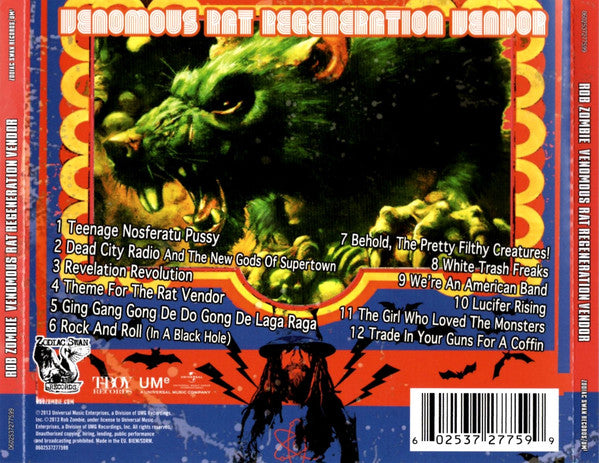 CD Rob Zombie – Venomous Rat Regeneration Vendor