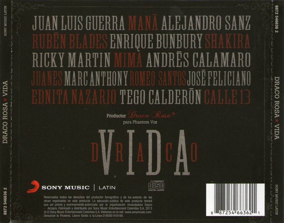 CD Draco Rosa - Vida