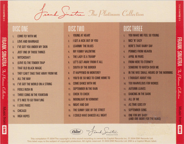 CDX3 Frank Sinatra ‎– The Platinum Collection