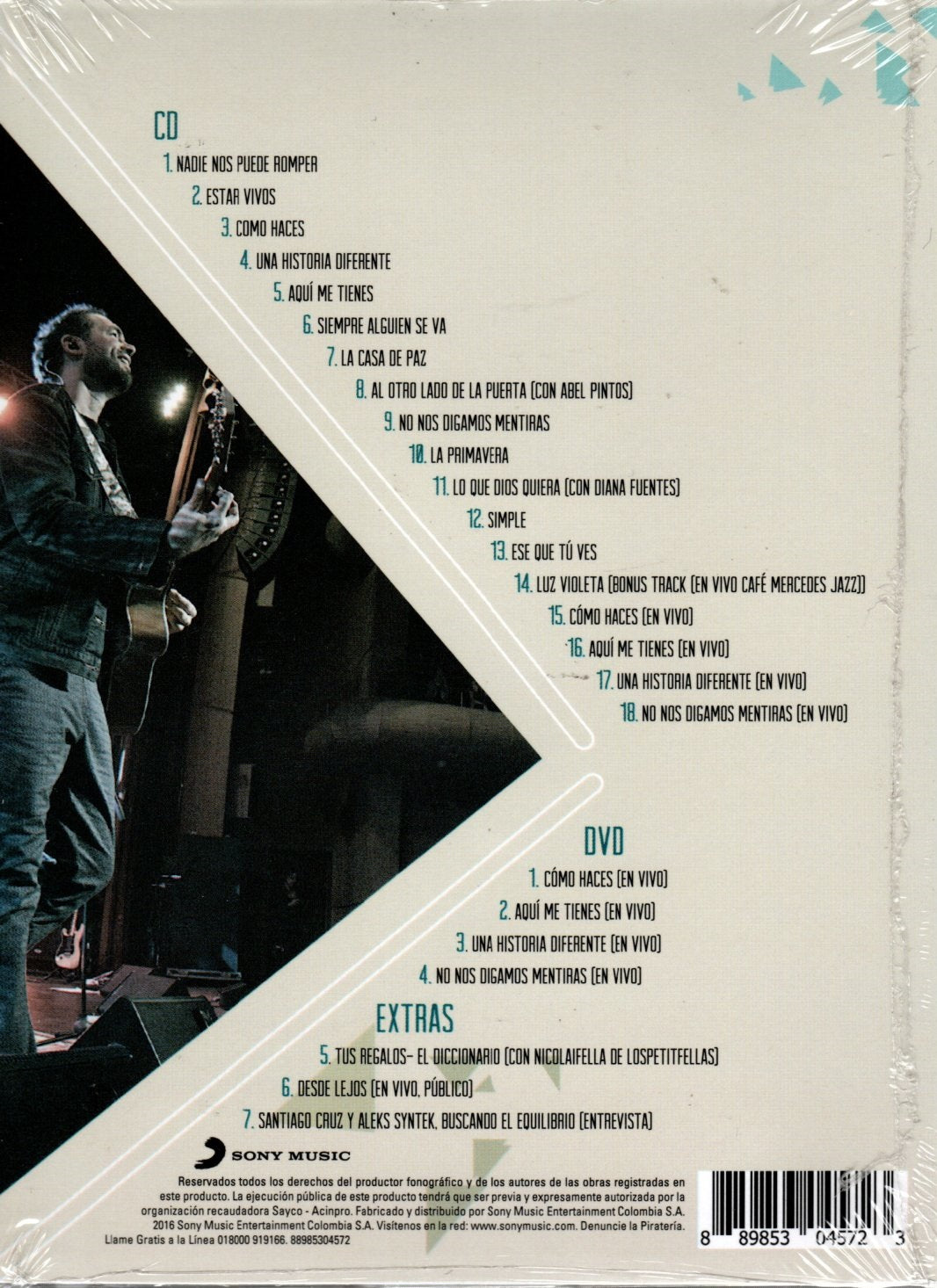 CD + DVD Santiago Cruz - Equilibrio (Edición Especial)