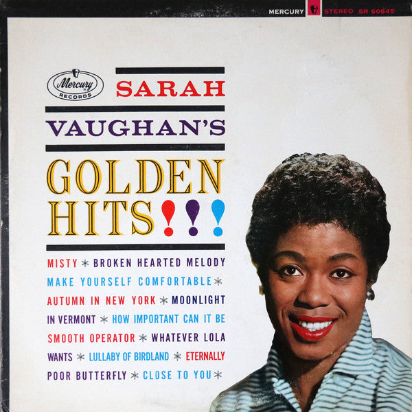 LP Sarah Vaughan ‎– Sarah Vaughan's Golden Hits
