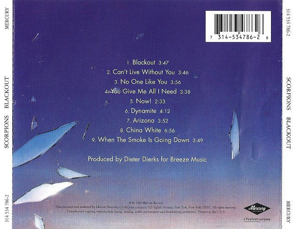 CD Scorpions ‎– Blackout