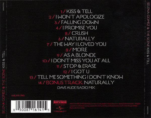 CD Selena Gomez & The Scene – Kiss & Tell