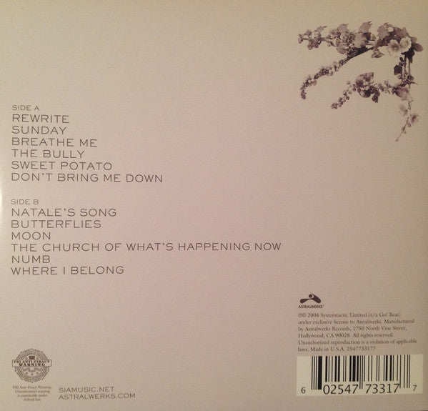 LP Sia ‎– Colour The Small One